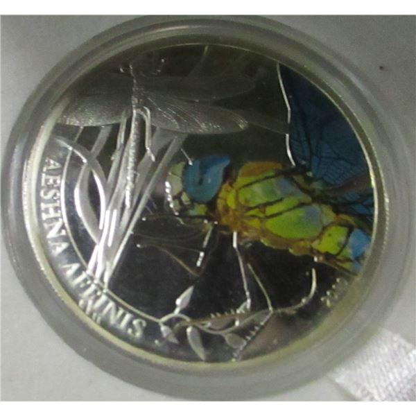 2010 SILVER WORLD OF INSECTS DRAGON FLY $2 COIN