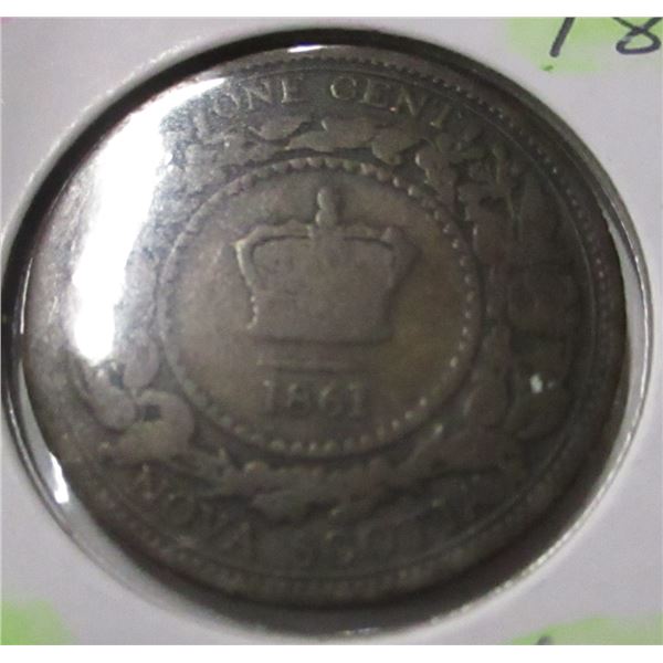 1861 NOVA SCOTIA VICTORIAN LARGE CENT