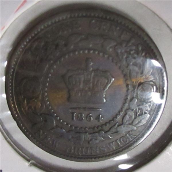 1864 NEW BRUNSWICK VICTORIAN LARGE PENNY