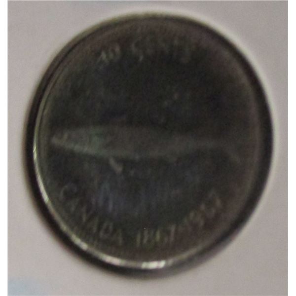 1867 - 1967 CANADA SILVER FISH DIME
