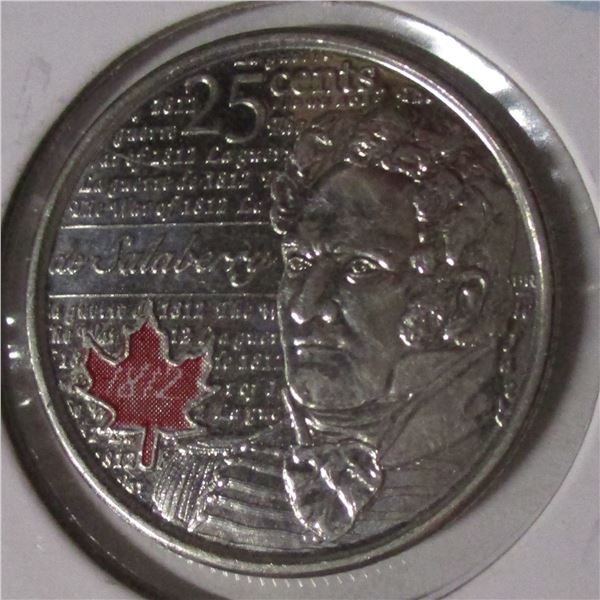 1812 - 2013 SALISBERRY UNCIRCULATED CANADA QUARTER