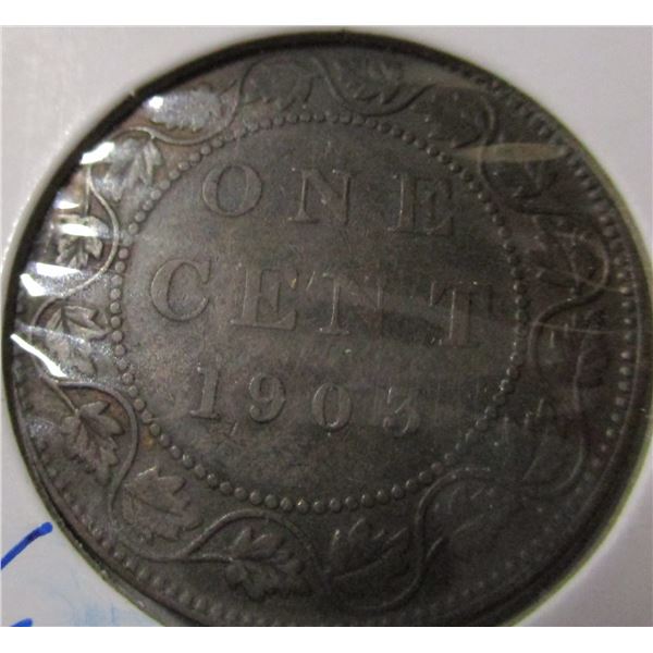1903 CANADA KING EDWARD VII LARGE PENNY