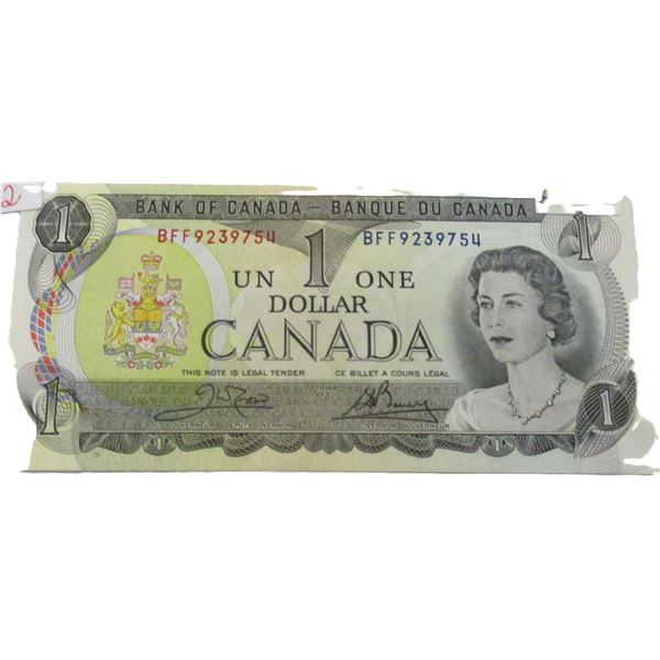 1973 BANK OF CANADA LEGAL TENDER $1 BILL