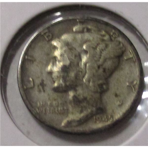1945 USA MERCURY SILVER DIME