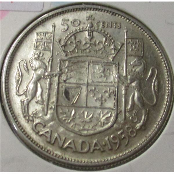 1958 CANADA SILVER HALF DOLLAR