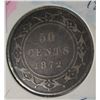 Image 1 : 1872H NEWFOUNDLAND VICTORIAN SILVER HALF DOLLAR