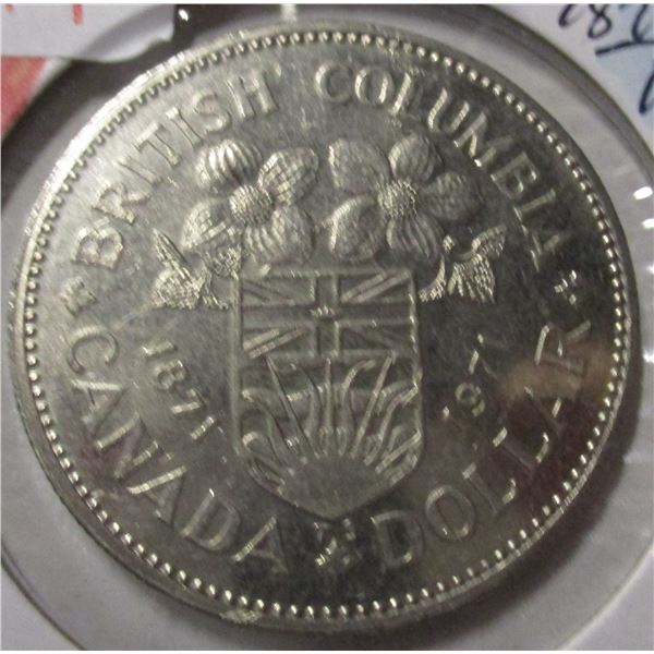 1871 - 1971 BRITISH COLUMBIA DOLLAR