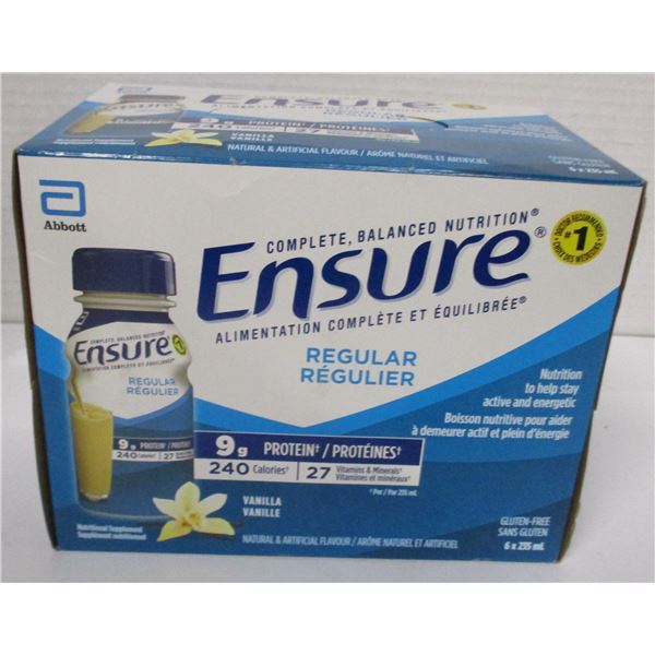 REGULAR VANILLA ENSURE (6 BOTTLES X 235 ML) - BOX