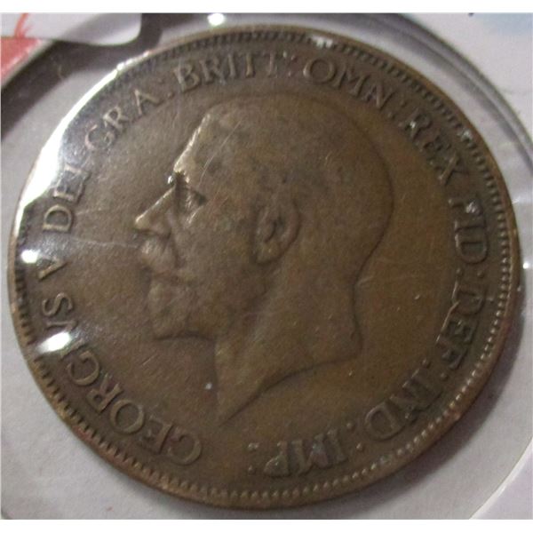 1928 KING GEORGE V LARGE PENNY TOKEN
