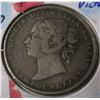 Image 1 : 1882H NEWFOUNDLAND VICTORIAN SILVER HALF DOLLAR