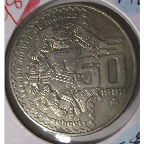 1982 MEXICO $50 COIN