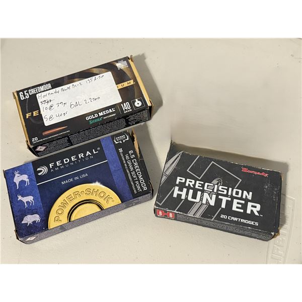 6.5 Creedmoor Cartridges (see description)