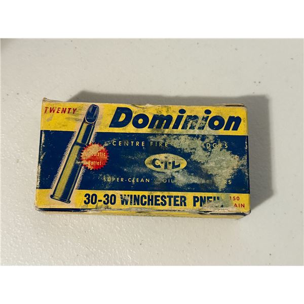Collector's Box of Dominion 30-30 Winchester PNEU