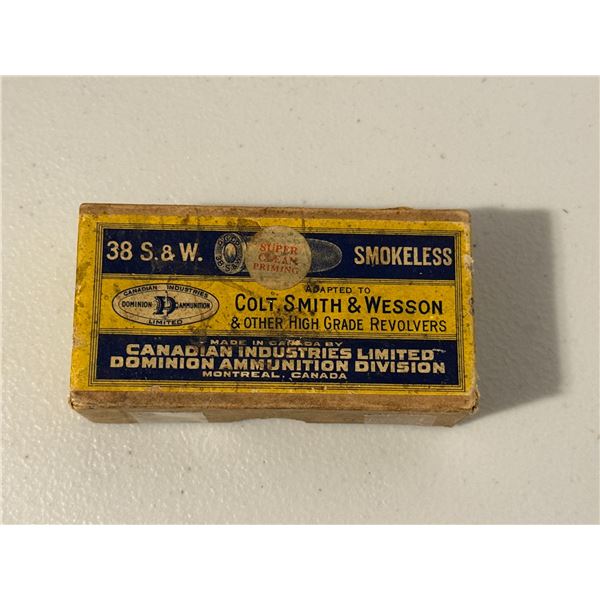 Collector's Box of 38 Colt, Smith & Wesson Smokeless