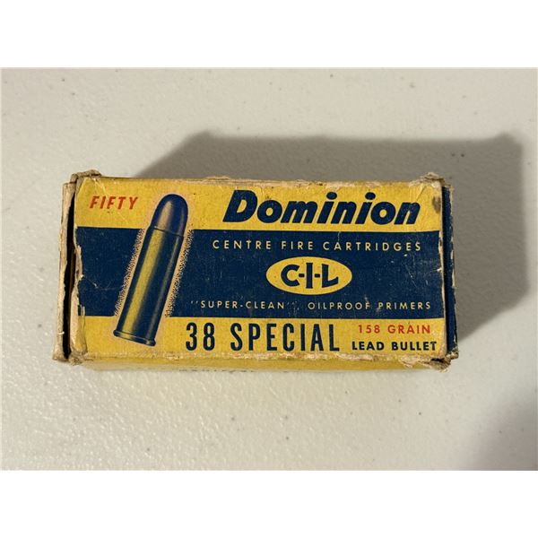 Collector's Box of Dominion 38 Special 158 Grain Lead Bullets Possible Reloads
