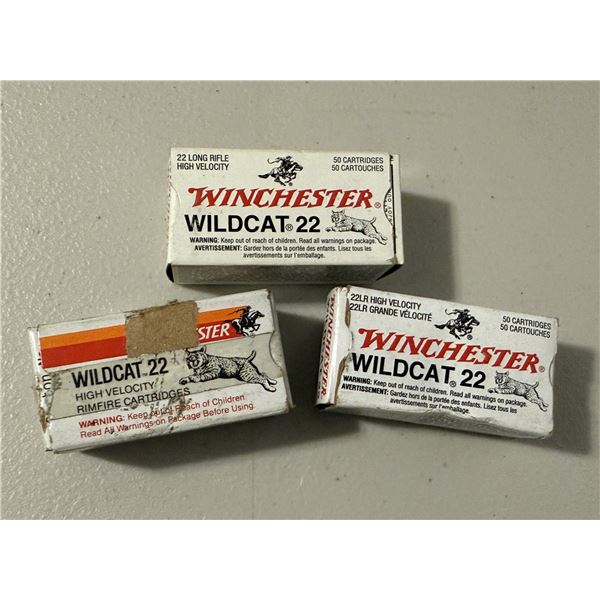 22 Winchester Wildcat High Velocity Long Rifle Cartridges