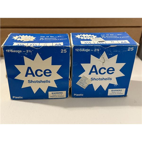 12ga 2-3/4"  No. 6 Ace Shotshells - 2 Boxes