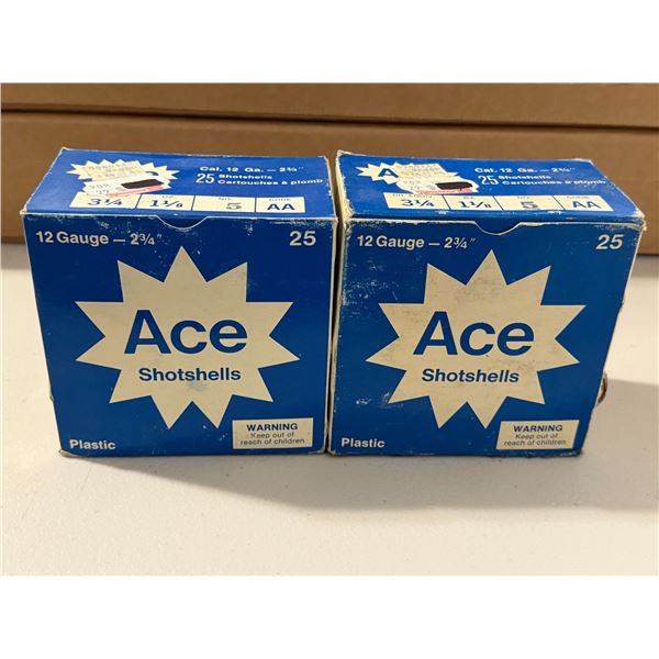 12ga 2-3/4"  No. 5 Ace Shotshells - 2 Boxes