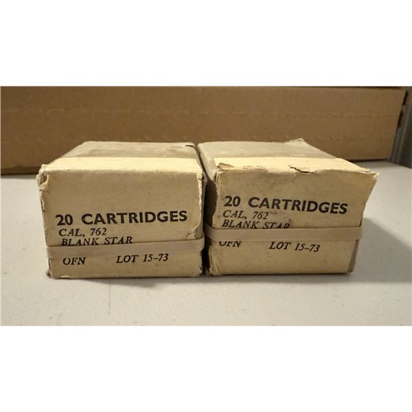 CAL 762 Blank Star OFN Lot 15-73 - 2 Boxes