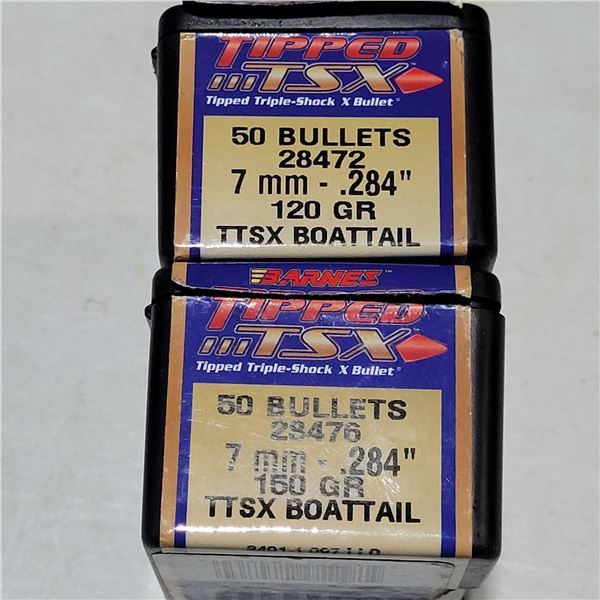 7mm  (.284) Tipped Triple Shok X  Barnes Bullets