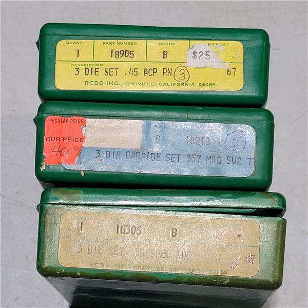 .357 Mag, .38 Special & .45 ACP RCBS Die Sets