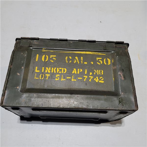 US Army .50 Cal Linked Machine Gun Ammo Box