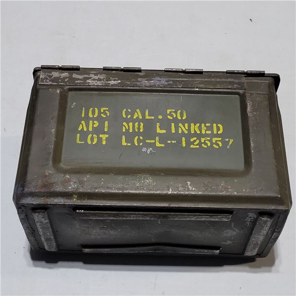 US Army .50 Cal Linked Machine Gun Ammo Box