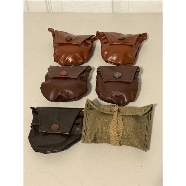 Lot of Vintage Military Oiler Bottles & Pouches