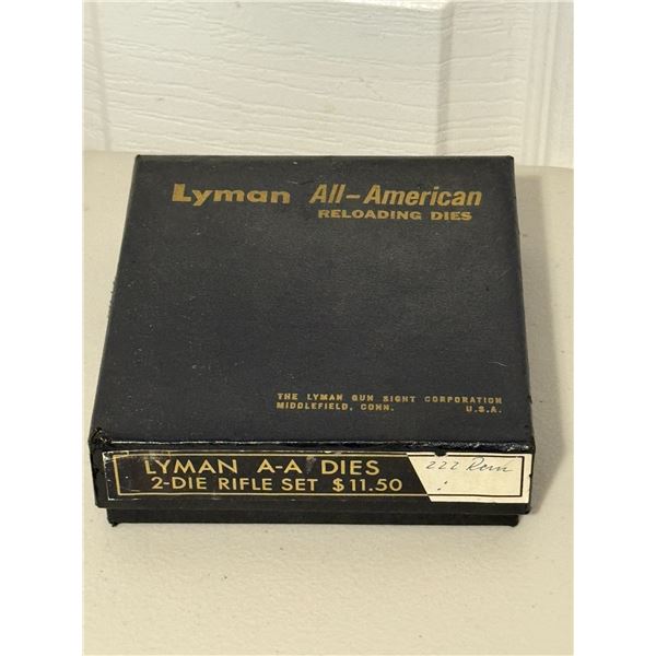 .222 Remington Lyman All-American A-A 2-Die Set