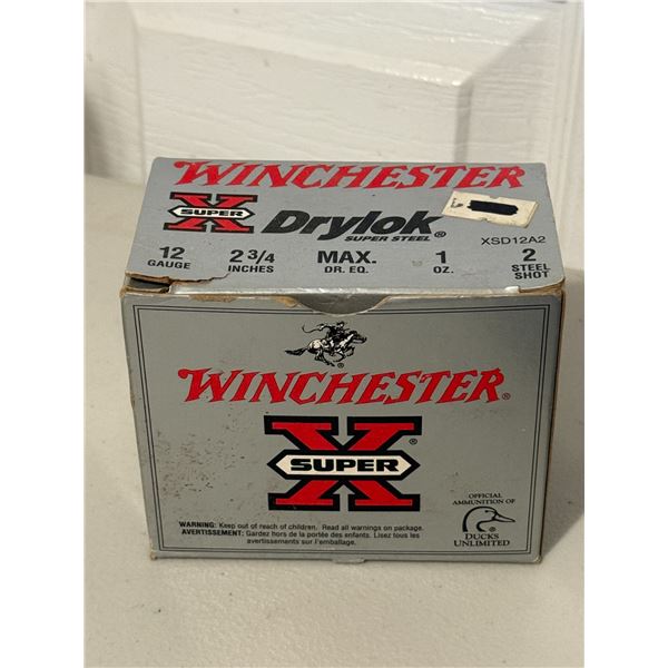 12 Gauge 2¾" Winchester Super-X Drylok Steel Shot in Collector Box