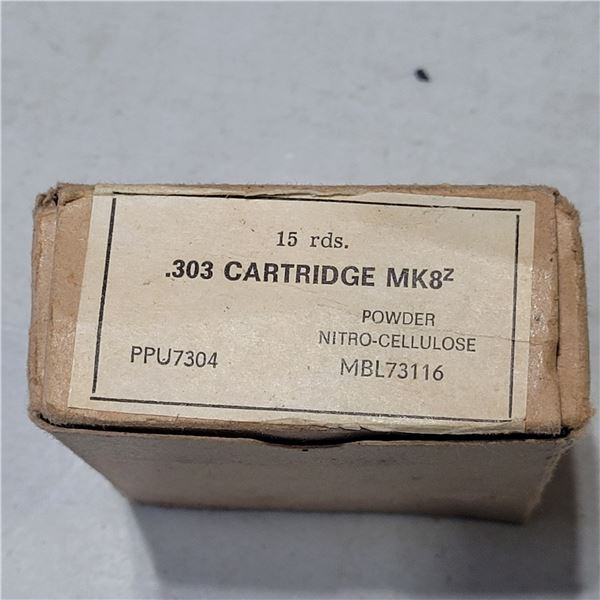 .303 British MK8Z Cartridges  15 Rounds
