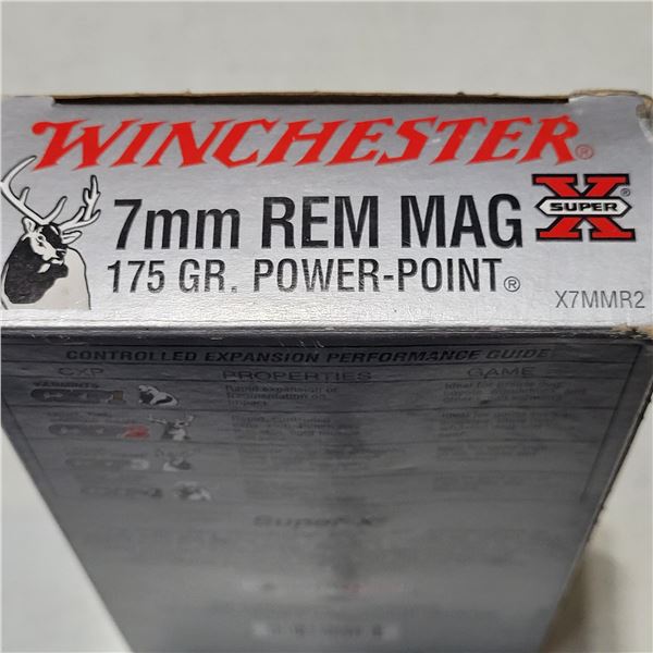 7mm Rem Magnum 175gr Factory Winchester Ammo