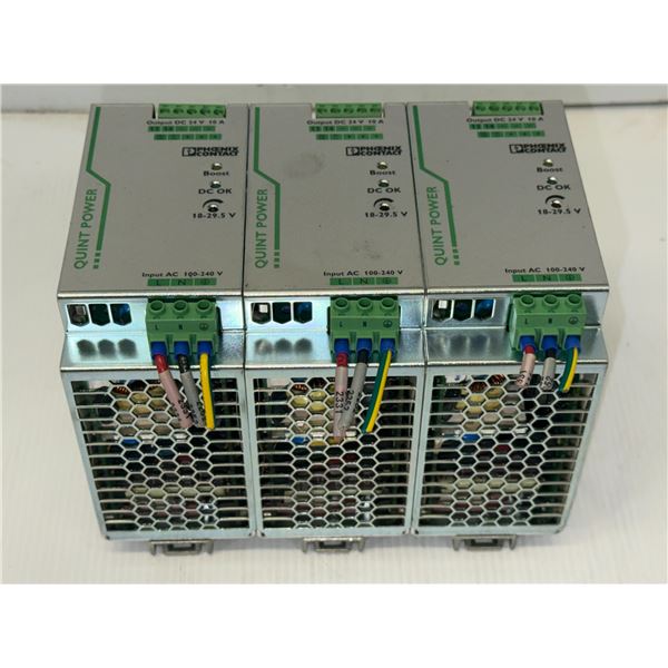 (3) Phoenix Contact #QUINT-PS/1AC/24DC/10 / #2866763 Power Supplies