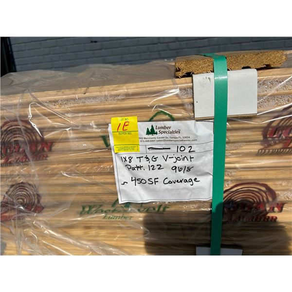 1  X  8  T&G  V-Joint  #2  SYP  96/8'  450  SFT  Coverage