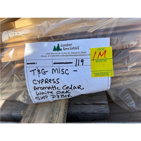 Mics T&G White Oak, Aromatic Cedar, Cypress, White Pine, Syp