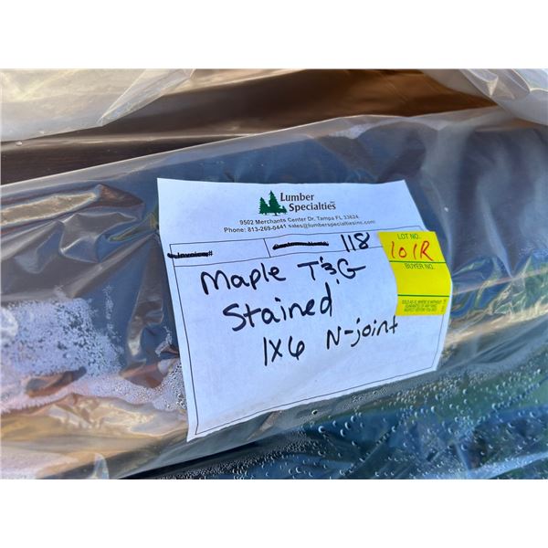 Maple T&G  N-Joint Stained and Laquered