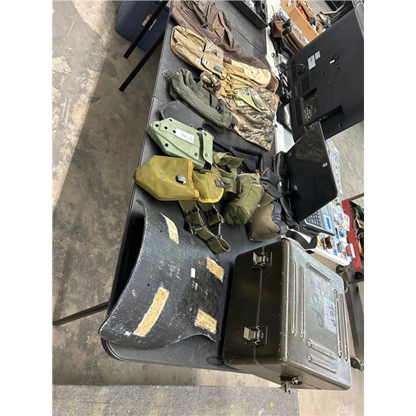 Camper's Shovel, Mossi Oak Cargo Pants, Adventure XL Vest, Canteens, Satchels