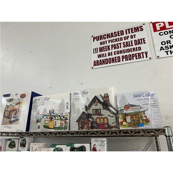 4-Dept. 56 Snow Village Houses - 4 X $
