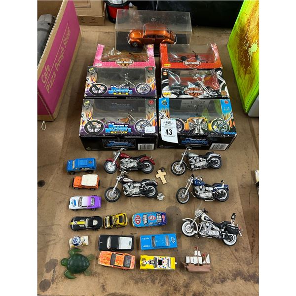 Die Cast Motorcycles 11, Beatle/Matchbox Cars