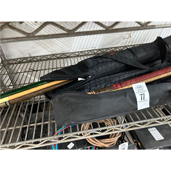 Pool Cues w/Carry Bags