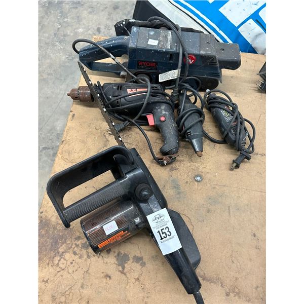 Electric Chainsaw/Ryobi Belt Sander/Drill/Rotary Tools