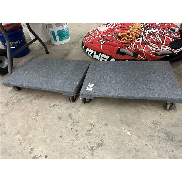 Carpeted Moving Dollies - Pair