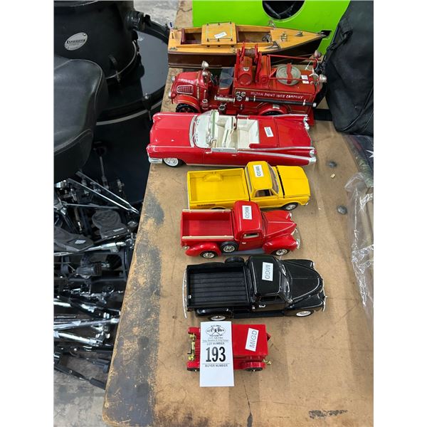 7-Die Cast Car/Fire Truck/Boat - 7 X $