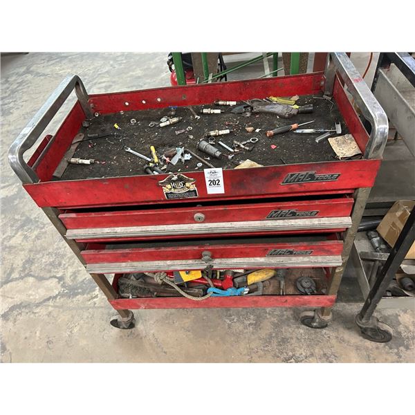 Mac Red 2 Shelf 2 Drawer Tool Cart