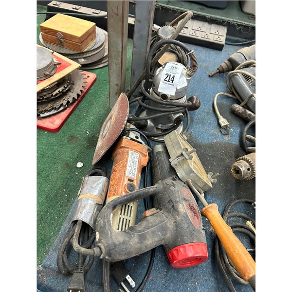 Router, Air Inflator, Grinder, Heat Gun