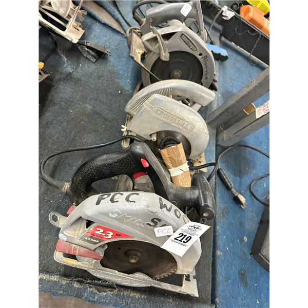 3-Electric Circular Saws - 3 X $