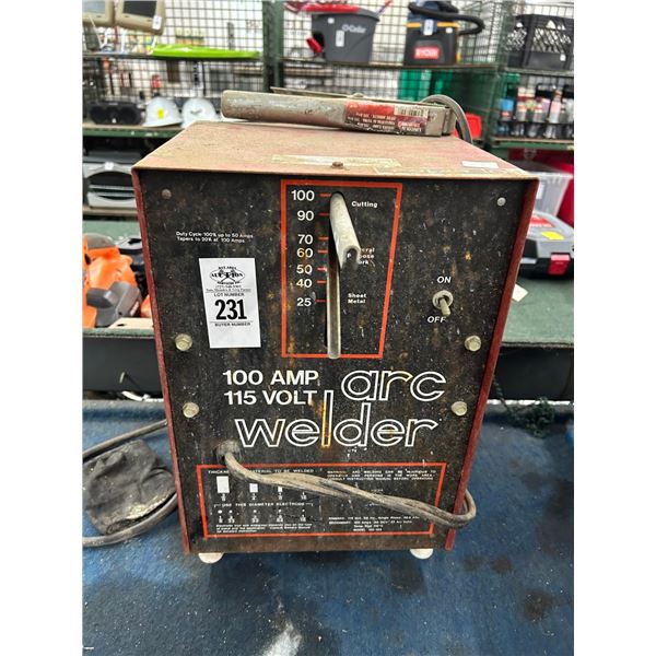 Arc Welder  100  Amp  115V
