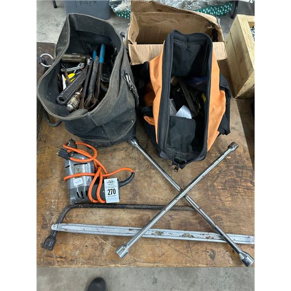 Toolbags w/Asst. Tools, Heavy Duty Cord, Star Wrench, Drill