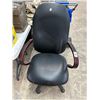 Image 1 : Black Leather Secretarial Armchair