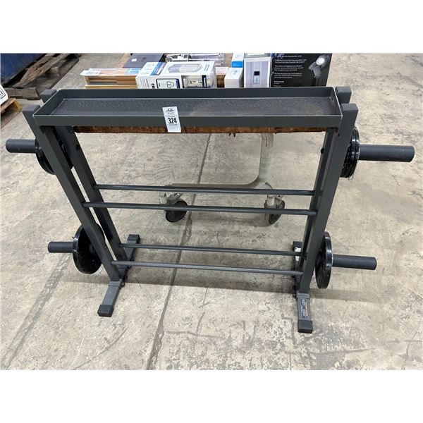 Plate Weight Bars, Weights w/Rack